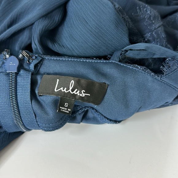 Lulus Dream About‎ Me Navy Blue Lace Maxi Dress Small - Picture 8 of 9